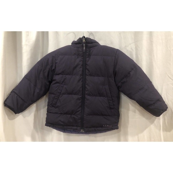 L.L. Bean Other - L.L. Bean Purple Reversible Goose Down Coat Jacket Long Sleeve Kids Size L 6X/7